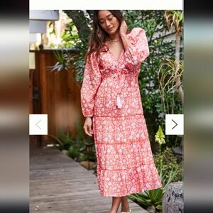 Anthropologie Mer St Barth Odetter Cover Up Midi Dress Size S